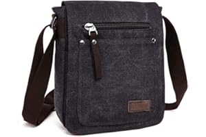 DASKING Sacoche Homme Bandouliere, Solide, Bon Design Toile Sac BandoulièRe Homme Poches Fermeture éClaire avec BandoulièRe RéGlable pour Usage Quotidien Voyage RandonnéE Multifonctionnel Men's Messenger Bag