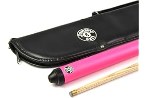 Jonny 8 Ball 48 inch PINK JET JUNIOR 2pc Ash Pool Snooker Cue & SOFT CASE