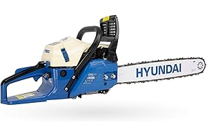 HYUNDAI Benzin-Kettensäge CS6220G | 51 cm/20" HYUNDAI Schwert und Kette | Motorsäge, Motorkettensäge, Benzinsäge | Hubraum 61.5 cm³ | 3.9 PS Leistung | inkl. Werkzeugset
