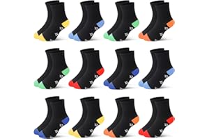 Libella 12 pares de calcetines para niños calcetines de tenis calcetines deportivos calcetines de invierno algodón 2889