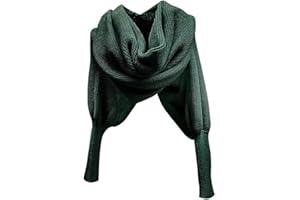 SURAKEY Zimowy ciepły szalik z dzianiny z rękawami modny szalik damski szalik z dzianiny Loop szalik damski sweter dzianinowy topy wrap szalik szalik wielofunkcyjny szalik dla kobiet mężczyzn