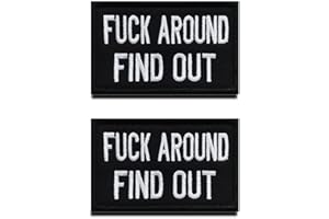 ZCKETO 2 pieces Fxxk Around Find Out Velcro Patch Military Velcro Patches Sticker Velcro Straps for Biker Cosplay Paintball Tactical Clothing Backpack Uniform Vest