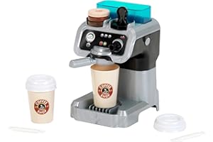 Theo Klein 9510 Ekspres do kawy Barista I Ze zbiornikiem na wod? i funkcj? ci?g?ego przep?ywu I W zestawie saszetki z kaw?, stemple, fili?anki i wiele wi?cej I Zabawka dla dzieci w wieku od 3 lat