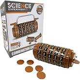 Buroku - Cryptex Da Vinci Puzzle Box - Secret Combination Lock, Logic and Mystery Puzzle, Educational Stem Puzzle with Coins,