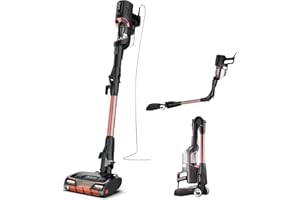 Shark Aspirateur balai avec fil, Anti-emmêlement des cheveux, Nettoye sous les meubles, DuoClean, Accessoires pour animaux, Tissus d'ameublement, Cordon d'alimentation 10 mètres, Rose, HZ500EUT