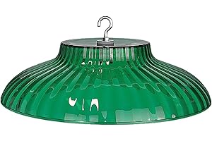 Qianly Bird Feeder Protective Cover,Rain Protective Dome, Small Squirrel Baffle for Garden, Yard,Hanging Bird Feeders, Green