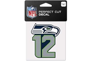 WinCraft NFL Unisex Standard Vinyl Außenbereich Aufkleber, Permanent, Modern, Schwarz, Sticker, Decal