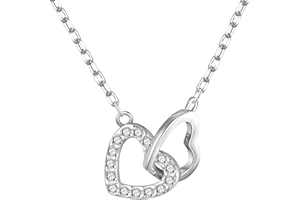 Philip Jones Heart Link Necklace Created with Zircondia® Crystals