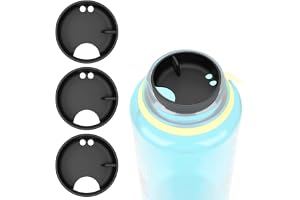 Linkidea 4-pack vattenflaska silikon stänkskydd kompatibel med Nalgene Sustain bred mun 32 oz, anti-spill stänkskydd för vidh