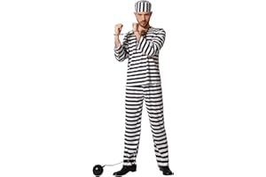 Atosa Disfraz para hombre adulto blanco y negro