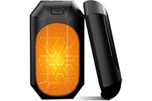 ALLJIA Rechargeable Hand Warmers 2 pack - Reusable Pocket USB Handwarmers 3 Levels Heat Up to 130℉ Release 6-12Hrs Heating Keep Warmth for Skiing Hiking Fishing Golfing Men and Women