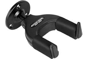 GALAMAX Guitar Wall Mount, Auto Lock Guitar Hanger, Universal Guitar Hooks for Wall with Base and Padded Arms, Guitar Stand Wall Bracket Hooks for Acoustic, Bass, Ukulele, Electric Guitar Accessory