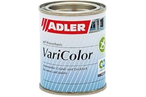 ‎ADLER ADLER Varicolor 2in1 Acryl Buntlack für Innen und Außen - 125 ml 1/8 Liter RAL9005 Tiefschwarz Tiefschwarz Schwarz - Wetterfester Lack und Grundierung - matt