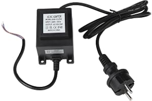 CPROSP LED-transformator 12V 30W IP68 Pooltransformator 12V, Transformator 220V 12V LED med kontakt, Ingång/utgång 220V-50Hz