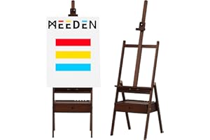 ‎MEEDEN MEEDEN Staffelei Holz Groß mit Aufbewahrungsschublade, Verstellbarer Leinwand Ständer aus deutsche Buchenholz, Holzstaffelei Malstaffelei für Künstler und Erwachsene, hält Leinwände bis 91cm