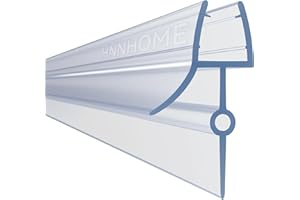 HNNHOME Rubber Plastic Bath Shower Screen Seal Strip for 4-6mm Glass Door Up to 22mm Gap (Straight)