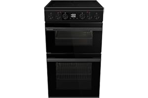 Hisense HDCEC5C10B Freestanding Ceramic Electric Cooker with Double Oven 69/43 Litres - Black, A Rated Double Oven [Energy Class A]