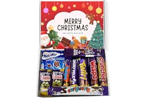 QLV Chocolates Gift Box - Festive Christmas Box with 10 Bars, Letterbox Friendly, Ready to Gift Packaging - Perfect Stocking Filler and Secret Santa Gift
