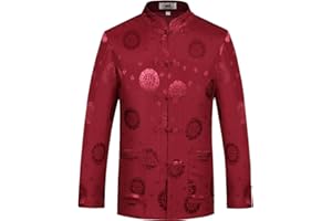 G-LIKE Chinese Clothing Tang Suit - Traditional China Ancient Costume Martial Arts Tangzhuang Kung Fu Long Sleeve Jacket Suits Shirt Outfit Uniform Cloth for Men and Women- Brocade