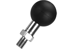 FANAUE Adaptador de Bola de 1 Pulgada con Rosca M8*1,25 Compatible con RAM mounts B tamaño Brazo de Doble Enchufe, Soporte de Cabeza esférica de 1" se Monta en Cualquier Orificio para Tornillo M8*1,25
