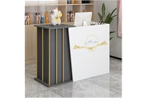 TAIFUAN Banco della Reception Semplice moderno supermercato Hotel Small Bar Beauty Salon Abbigliamento Negozio di abbigliamento Front davanti Usa Ovunque(Size:100cm/39.37in,Color:Stampa bianco sporco)