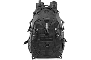 FANDARE Mochila Tácticas Militar 25L Molle Mochila de Asalto del ejército Mochila Bolsa Bug out Mochila de Senderismo para Acampar para Gimnasio Senderismo Acampada con Multiples Bolsillos