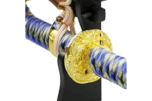 Epic Swords Blue Tachi Samuraischwert Deko stumpf mit Schwertständer und Zubehör
