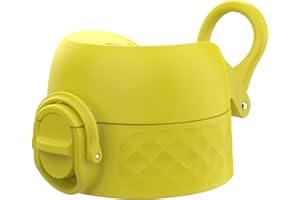 Ion8 Couvercle Anti-fuite OneTouch 2.0 | Pour Gourdes 320ml, 350ml, 400ml, 500ml, 600ml | Remplacement, Petit, Plastique, Jaune