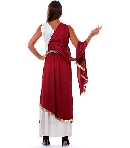 Tectake Damenkostüm Göttin Aphrodite - Langes Kleid Mit Schärpe, Bordüre & Armband, Größe M