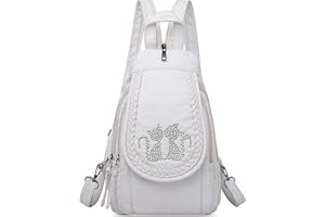 DIRRONA Moda Zaino da Donna Casuale Borsa da Petto Borse a Tracolla Antifurto Zaino Soft PU Pelle da Donna Zaino Viaggio Università Donna Borse a Tracolla