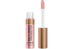 Rimmel Multi Tasker Turbocharged Glow, 005 Iconic as Usual, Liquid Face Illuminator, Light-Reflecting Pearls, Luminous, Healthy Glow, Vitamin C & E, Vegan Formula, 10ml