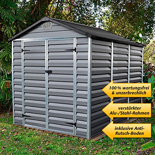 Skylight Gartenschuppen 6x8' grau, inkl. Boden