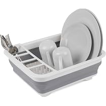 Bac Pliable Navaris 37x27cm - Bassine Évacuation Eau Camping Cuisine