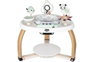 Tiny Love 5-in-1 Here I Grow Stationary Activity Center, Entertainer, Baby and Toddler, 20 Activities, 5 modes of use, 6 Developmental Toys, 0m+, Black & White Décor