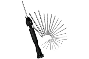 Mini Trapano a Mano Modellismo WANYIG 26 Pezzi Trapano a Mano in Alluminio Twist Drill Punte Trapano Elicoidali Precision 0.5-3.0mm per gioielli modello fai da te noce d'ambra noce d'api dado d'oliva