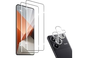 HidWee Schutzfolie kompatibel mit Xiaomi Redmi Note 13 Pro Plus 5G/Note 13 Pro+ 5G für Panzerglas, 2 Stück Schutzglas [3D Vollbildschirm] & 2 Pcs Kamera Panzerfolie, 9H Anti-Kratzer HD Displayschutz