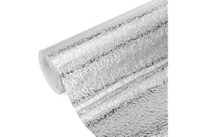 JRANCC Aluminiumfolie Tapete Ölfester Wandaufkleber 40cmx10mSelbstklebende für Küchen Arbeitsplatte Küchenwand Küchenschrank …