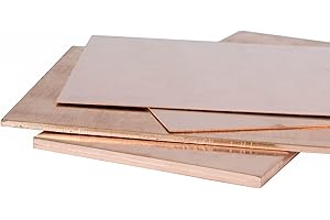 EVEK Tôle de cuivre 0,8 mm Cu 99 % - Plaque de 200 x 400 mm - Plaque de cuivre - Découpe individuelle possible