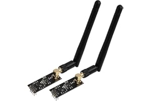 ANNLPOY 2 pezzi NRF24L01 + PA + LNA Modulo ricetrasmettitore con Antenna SMA, Comunicazione RF 2.4 GHz, Distanza fino a 1100m, Ideale per IoT e Reti Senza Licenza