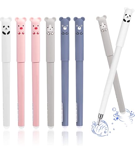 9 Radierbare Kugelschreiber Set – 0,5 Mm Feinmine – Blau, Schwarz, Rot – Mit Radiergummi Für Schule & Büro