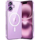 Lavderuar iPhone 17 i&ccedil;in Magsafe ile Uyumlu Şeffaf Kılıf Kristal Materyal Polikarbonat MGSF001 Arka Kısım ve Silikon Kenarlar