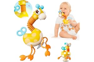 Goorder Jouet Montessori BéBé 1 an, Jouets Sensoriel Bebe 12 18 Mois, Jouets de Motricité Jouets d'Activité Éducatif Corde à Tirer en Silicone Jouet Cadeau pour 1 2 3 Ans Fille Garçon