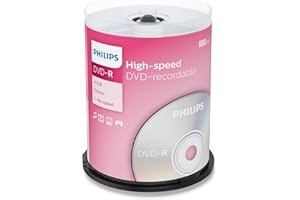 Philips DVD-R 4,7 GB / 120 Min / 16X Tarrina (100 Disc)