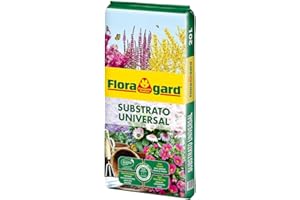 GNCGarden Sustrato Universal Floragard Blumenerde 20 litros. Substrato Bio Listo para el Uso para trasplantar Plantas de Interior, balcón y contenedor. El abono Natural Activa la Vida del Suelo
