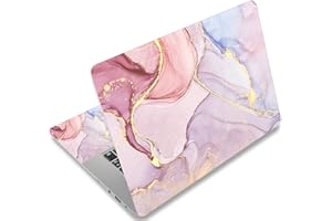 Mibbxea Pegatina para Laptop de 15 15,4 Pulgadas, Protector de Vinilo Reutilizable para Netbook/Notebook de 12,1 a 15,6 Pulgadas, Impermeable y Resistente a Arañazos (030 Mármol Colorido)