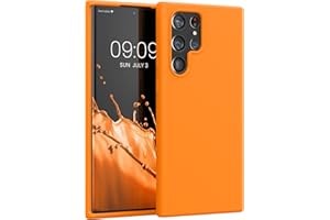 kwmobile Etui kompatybilne z Samsung Galaxy S22 Ultra, silikonowe etui na telefon z TPU, z miękkim wykończeniem, owocowo-pomarańczowe
