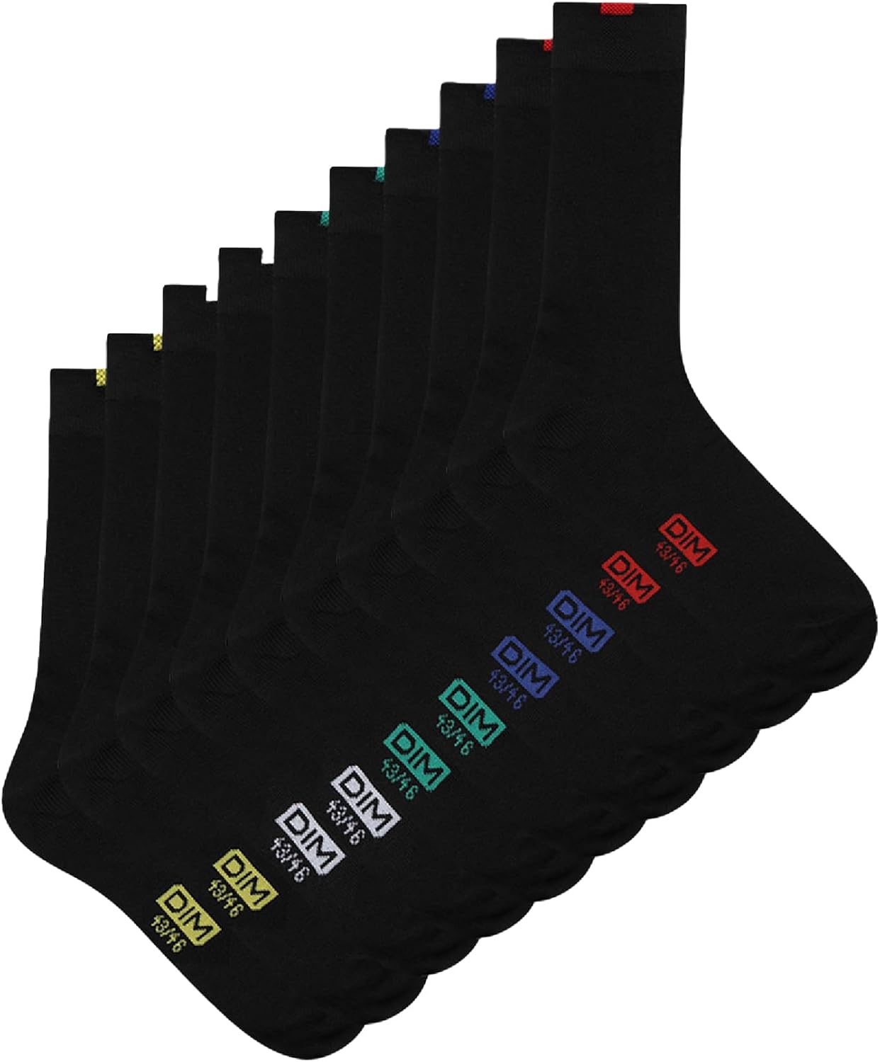 DIM Ecodim Talon/Pointes Renforcés X5 Chaussettes Homme (lot de 5)