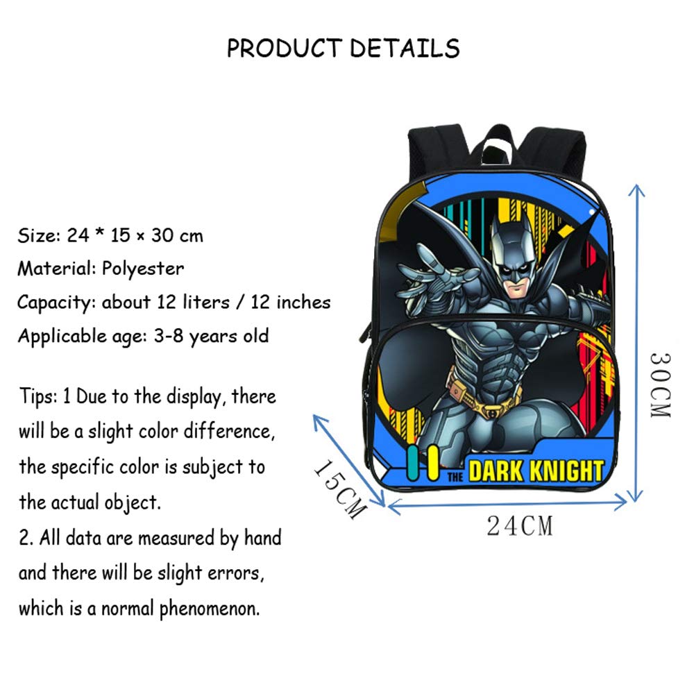 CDREAM-Batman-Kinder-Schulrucksack-Leichte-Teenager-Ruckscke-Fr-Jungen-Und-Mdchen-Schultaschen-3-8-JahreBatman2-24-15-30cm