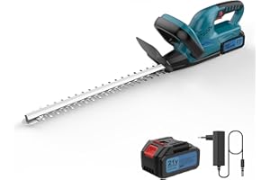 BOGSETH Brushless Tagliasiepi a Batteria, Tagliasiepi Elettrico, Taglia Siepe Giardino Elettrico, Taglia Siepe Giardino a Batteria, 500W, 530mm Lunghezza Lama, 20mm Distanza Lama, 3000 mAh Batteria