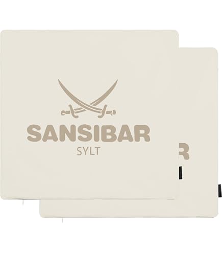 Sansibar Zierkissen 45x45 Cm, 2er-Set – 100% Baumwolle, Grau/weiß